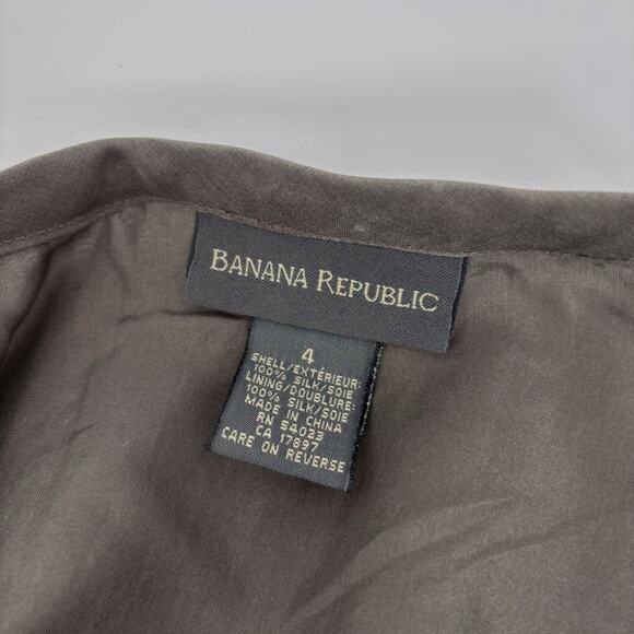 Banana Republic Silk Maxi Skirt 4 Brown Lined Quiet Luxury Old Money - Picture 16 of 16